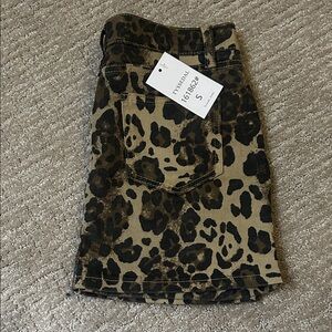Leopard Print Mini Skirt